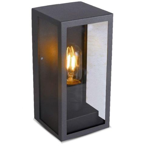 3800157637435 - Industrielle und moderne LED-Wandleuchte - ohne E27-Leuchtmittel - IP44 - Schwarz mattiert - Klarglas - 3 Jahre Garantie 3800157637435 - Industrielle und moderne LED-Wandleuchte - ohne E27-Leuchtmittel - IP44 - Schwarz mattiert - Klarglas - 3 Jahre Garantie