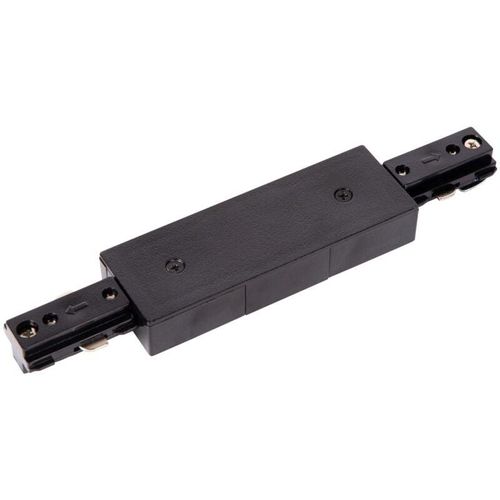 5411212093677 - Track Mitteleinspeiser - 1-Phasen Stromschiene   Schienensystem - Doppelt - Schwarz (Verlängerung) - Lucide