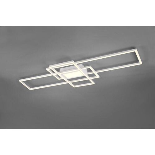 8056249320302 - Webmarketpoint - Plafoniera Irvine 3 Rettangoli Led 60w Bianco L105 cm Dimmerabile Trio Lighting