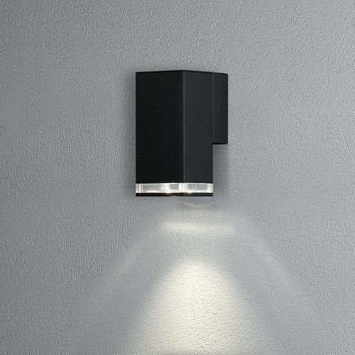 7318304107503 - Konstsmide Lighting - Konstsmide Pollux Moderne Down-Wandleuchte für den Außenbereich schwarz GU10 IP44