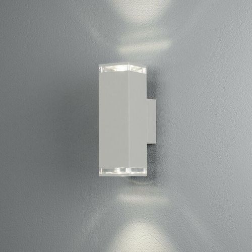 7318304072504 - Konstsmide Lighting - Konstsmide Pollux Outdoor Moderne Up Down Wandleuchte Weiß 2x GU10 IP44