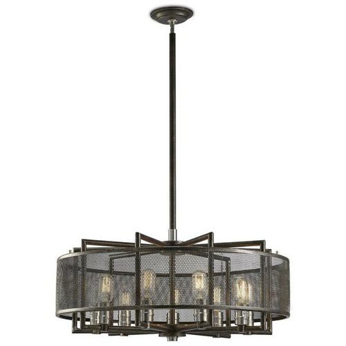 5055487424882 - Diyas - Inspired Parker - Deckenanhänger 9 Licht E27 Verwittertes Zink Nickel gebürstet 5055487424882 - Diyas - Inspired Parker - Deckenanhänger 9 Licht E27 Verwittertes Zink Nickel gebürstet