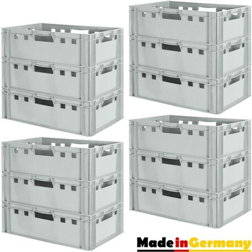 4059419146195 - Fleischkiste E2 Fleischkiste Grau Fleischerkiste Fleischkisten Kiste Fleischkiste Eurobox Lebensmittelecht 60 x 40 Metzgerkiste Auswahl Kingpower