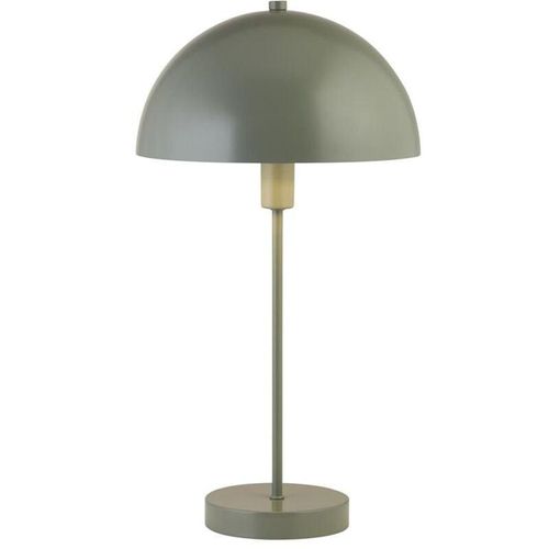 4255596675224 - Licht-erlebnisse - Nachttischleuchte Metall d 25 cm rund 462 cm Grün matt E14 Nachttischlampe