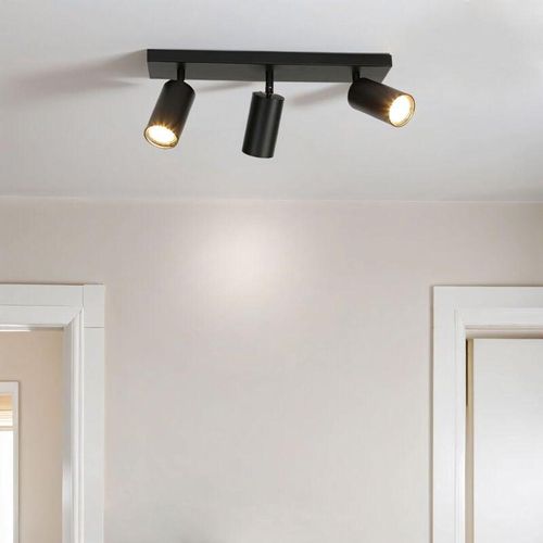 4255596686558 - Licht-erlebnisse - Deckenspot Metall GU10 verstellbar Schwarz 3-flammig länglich Spot Lampe Decke