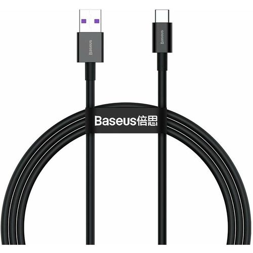 6953156205499 - Baseus Superior USB - USB Typ C Datenschnellladekabel 66 W (11 V   6 A) Huawei SuperCharge SCP 1 m schwarz (CATYS-01)