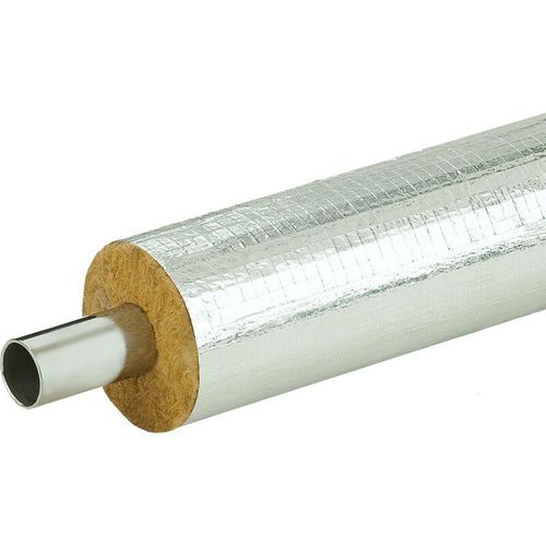 9009590057044 - - Alu Mineralfaserschalen Steinwoll-Rohrschalen 42 mm Durchmesser 20 mm   20 Meter