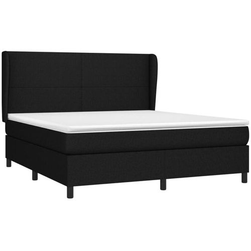 8720287416999 - Jinlefu - Boxspringbett mit Matratze Schwarz 180x200 cm Stoff vidaXL