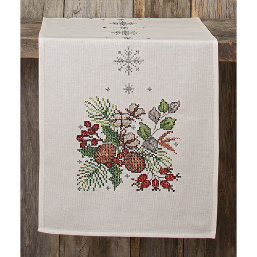 9010251107718 - Stickläufer Beeren & Zapfen