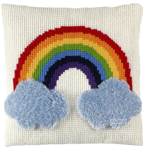 8712662015156 - Stick- Knüpfkissen Regenbogen 8712662015156 - Stick- Knüpfkissen Regenbogen