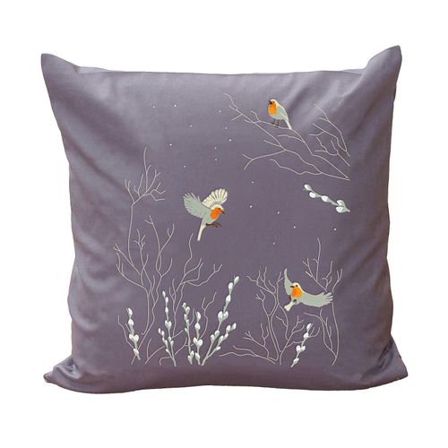 4058896347736 - Stickkissen 3 Rotkehlchen Winter