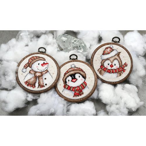 5413480649433 - Miniatur-Stickbilder Winterfiguren Ø 10 cm 3er-Set