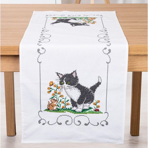4058896255857 - Stickläufer Katze + Maus 4058896255857 - Stickläufer Katze + Maus