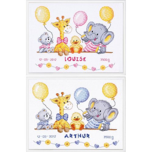 5413480328857 - Kreuzstichbild Baby Tiere 27 x 22 cm 5413480328857 - Kreuzstichbild Baby Tiere 27 x 22 cm