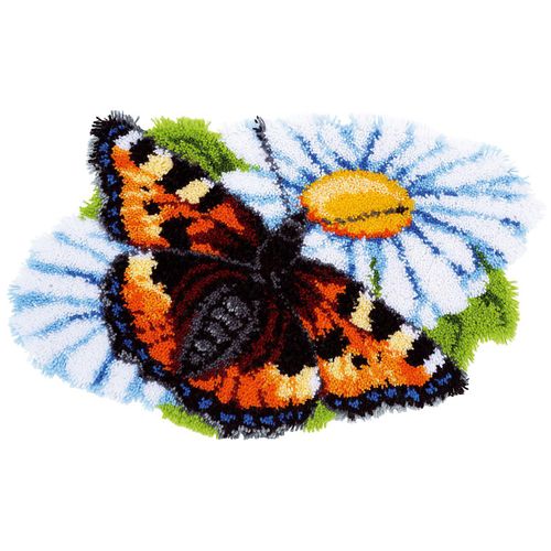 5413480650798 - Knüpf-Formteppich Schmetterling 70 x 69 cm