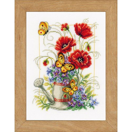 5413480904587 - Stickbild Mohn 19 x 25 cm 5413480904587 - Stickbild Mohn 19 x 25 cm