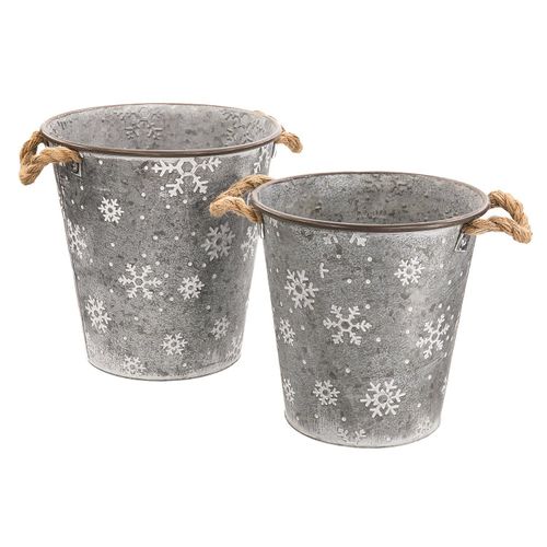 4011409032208 - Zink-Übertöpfe 26 cm und 29 cm 2 Stück 4011409032208 - Zink-Übertöpfe 26 cm und 29 cm 2 Stück