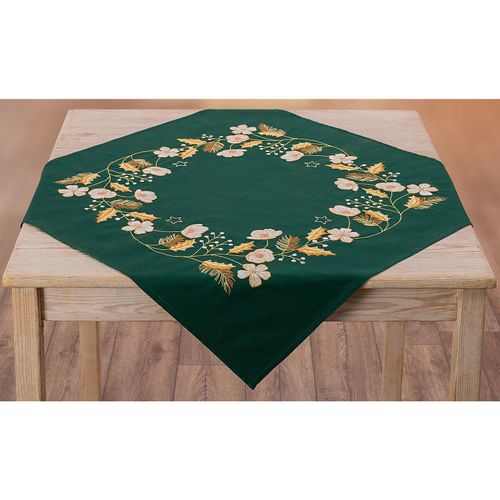 4058896347385 - Stickmitteldecke Christrosen