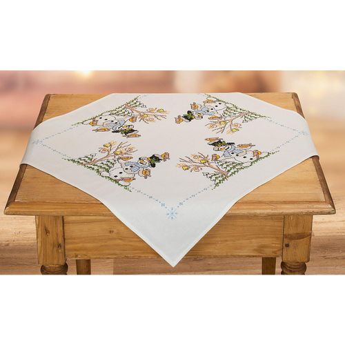 9010251104052 - Stickmitteldecke Schneemann mit Vögeln 9010251104052 - Stickmitteldecke Schneemann mit Vögeln