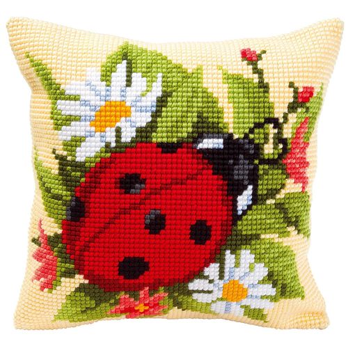 5413480539895 - Kreuzstichkissen Marienkäfer 5413480539895 - Kreuzstichkissen Marienkäfer