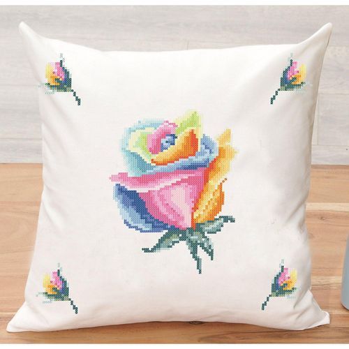 4058896347743 - Stickkissen Rose