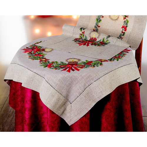 4058896117209 - Stickmitteldecke  Adventskranz