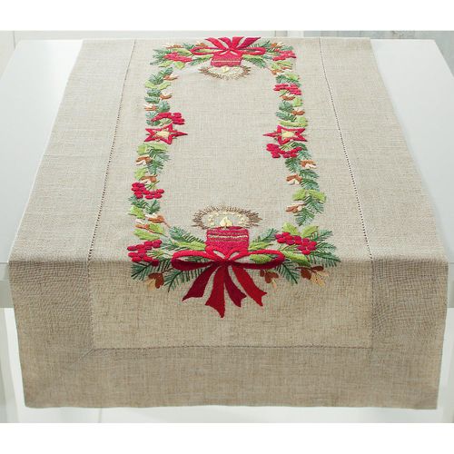 4058896344667 - Stickläufer Adventskranz 4058896344667 - Stickläufer Adventskranz
