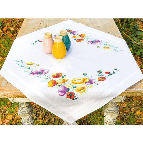 5413480653188 - Stickmitteldecke Mohnblumen bunt