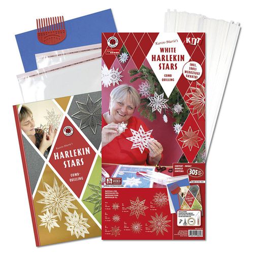 5708149088693 - Karen-Marie Quilling-Set Harlekin Stars weiß 5708149088693 - Karen-Marie Quilling-Set Harlekin Stars weiß