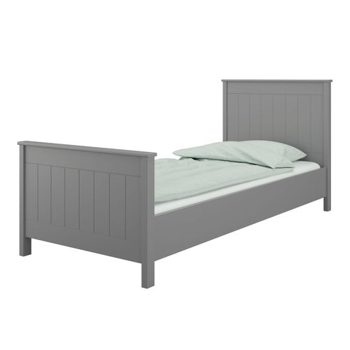 5715680001548 - Landhaus Einzelbett 90x200 Bett grau Kinder Jugendbett Gästebett Bettgestell 5715680001548 - Landhaus Einzelbett 90x200 Bett grau Kinder Jugendbett Gästebett Bettgestell