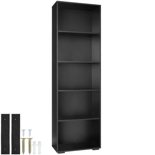 4061173204462 - tectake® Bücherregal MDF bodenschonende Kunststofffüße 60 x 30 x 190 cm 4061173204462 - tectake® Bücherregal MDF bodenschonende Kunststofffüße 60 x 30 x 190 cm