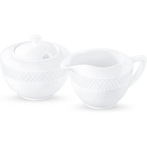 5905454261142 - Zuckerdose + Milchkännchen-Set 2-teilig Milch- & Zuckerbehälter aus Porzellan 5905454261142 - Zuckerdose + Milchkännchen-Set 2-teilig Milch- & Zuckerbehälter aus Porzellan