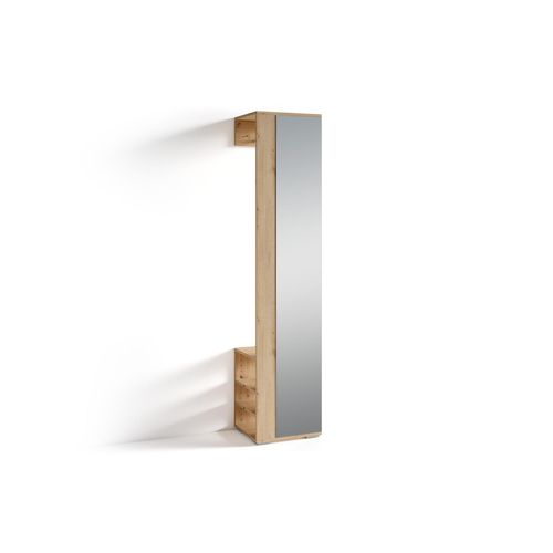 4251942205497 - Byliving - Flurgarderobe ben Garderobe Artisan Eiche-Optik hellbraun mit Spiegel Spiegelschrank für den Flur mit Kleiderstange und Ablage b 40 4251942205497 - Byliving - Flurgarderobe ben Garderobe Artisan Eiche-Optik hellbraun mit Spiegel Spiegelschrank für den Flur mit Kleiderstange und Ablage b 40