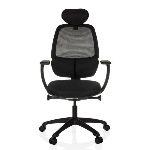 4064323038412 - Profi Bürostuhl RI-COVER Stoff Netzstoff mit Armlehnen (höhenverstellbar) hjh OFFICE