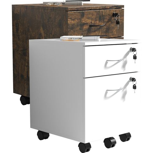 4051814440458 - Rollcontainer Beistellcontainer mit zwei Schubladen Maße ca H 55 x B 40 x T 44 cm Bürocontainer abschließbar - Baula M 4051814440458 - Rollcontainer Beistellcontainer mit zwei Schubladen Maße ca H 55 x B 40 x T 44 cm Bürocontainer abschließbar - Baula M