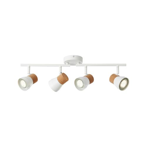 4004353321184 - Lampe Moka Spotrohr 4flg weiß matt braun 4x PAR51 GU10 10W geeignet für Reflektorlampen (nicht enthalten) Köpfe schwenkbar - weiß - Brilliant 4004353321184 - Lampe Moka Spotrohr 4flg weiß matt braun 4x PAR51 GU10 10W geeignet für Reflektorlampen (nicht enthalten) Köpfe schwenkbar - weiß - Brilliant