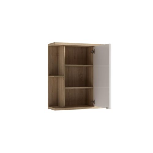 4251942207934 - Byliving - Badezimmer Spiegelschrank nebraska mit Spiegeltür Moderner 1-türiger Spiegel Hängeschrank in Sonoma Eiche Mit viel Stauraum b 60 h 4251942207934 - Byliving - Badezimmer Spiegelschrank nebraska mit Spiegeltür Moderner 1-türiger Spiegel Hängeschrank in Sonoma Eiche Mit viel Stauraum b 60 h