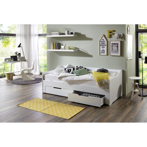 4250468551811 - - Funktionsbett Anna 90x 200 auf 180 x 200 cm Liegefläche ausziehbar u 2 Schubladen 4250468551811 - - Funktionsbett Anna 90x 200 auf 180 x 200 cm Liegefläche ausziehbar u 2 Schubladen