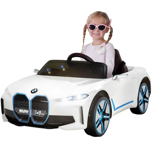 4056551265241 - Kinder-Elektroauto BMW i4 Fernbedienung LED-Beleuchtung Soft-Start-Funktion (Weiß) 4056551265241 - Kinder-Elektroauto BMW i4 Fernbedienung LED-Beleuchtung Soft-Start-Funktion (Weiß)