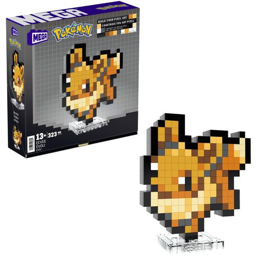 0194735190805 - MegaBloks Konstruktionsspielzeug MEGA Pokémon Evoli Pixel Art