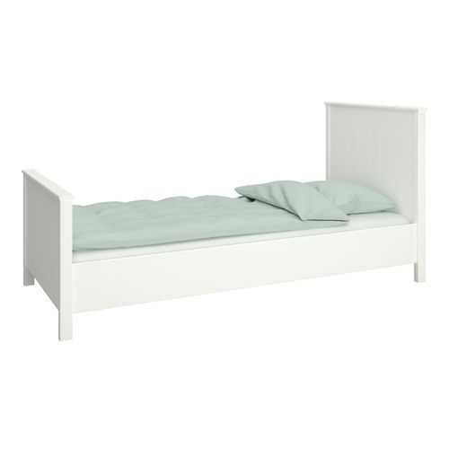 5715680001531 - Landhaus Einzelbett 90x200 Bett weiß Kinder Jugendbett Gästebett Bettgestell 5715680001531 - Landhaus Einzelbett 90x200 Bett weiß Kinder Jugendbett Gästebett Bettgestell