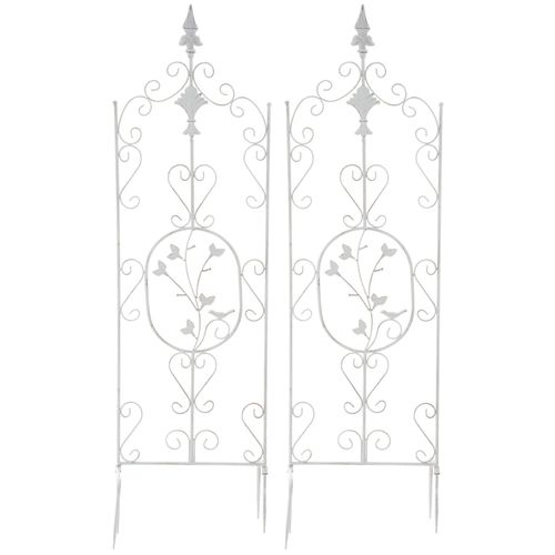 4255716327118 - 2er Set Pflanzen-Rankgitter Burgus Aus Eisen I Rankhilfe Für Kletterpflanzen Im Landhausstil 4255716327118 - 2er Set Pflanzen-Rankgitter Burgus Aus Eisen I Rankhilfe Für Kletterpflanzen Im Landhausstil