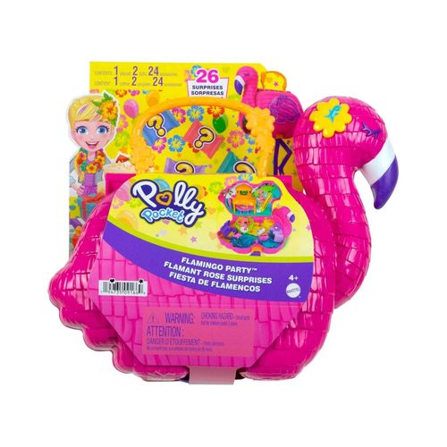 0194735091669 - HJN76 - Polly Pocket - Spielset mit 26 Überraschungen Flamingo-Party (HGC41)
