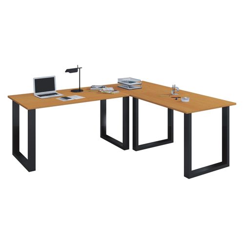 4051814396809 - Holz Schreibtisch Computertisch Arbeitstisch Büromöbel Eckschreibtisch Lona Tiefe 50 U Alu Schwarz 4051814396809 - Holz Schreibtisch Computertisch Arbeitstisch Büromöbel Eckschreibtisch Lona Tiefe 50 U Alu Schwarz