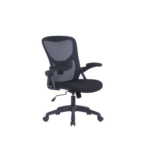 4251942229677 - Bürostuhl flex Kunststoff schwarz Netzstoff schwarz Wippmechanik Armlehne klappbar Lordoseneinstellung b 62 h 95-103 t 585 cm - Byliving 4251942229677 - Bürostuhl flex Kunststoff schwarz Netzstoff schwarz Wippmechanik Armlehne klappbar Lordoseneinstellung b 62 h 95-103 t 585 cm - Byliving