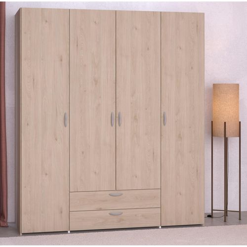 3480940300588 - Parisot Kleiderschrank 4-türig Daily 11 - Eiche 3480940300588 - Parisot Kleiderschrank 4-türig Daily 11 - Eiche