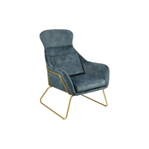 4059865183607 - Relaxsessel Samtvelours Blau Sessel Polstersessel Ohrensessel Loungesessel 4059865183607 - Relaxsessel Samtvelours Blau Sessel Polstersessel Ohrensessel Loungesessel
