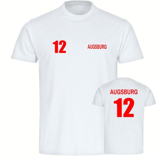 4068859089047 - multifanshop Kinder T-Shirt - Augsburg - Trikot Nummer 12 - Druck rot - Kind 4068859089047 - multifanshop Kinder T-Shirt - Augsburg - Trikot Nummer 12 - Druck rot - Kind