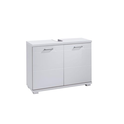 4251942203233 - Waschbeckenunterschrank nebraska Waschtisch Unterschrank stehend in matt weiß Hochglanz weiß lackiert 2-türig b 80 h 59 t 315 cm - Byliving 4251942203233 - Waschbeckenunterschrank nebraska Waschtisch Unterschrank stehend in matt weiß Hochglanz weiß lackiert 2-türig b 80 h 59 t 315 cm - Byliving