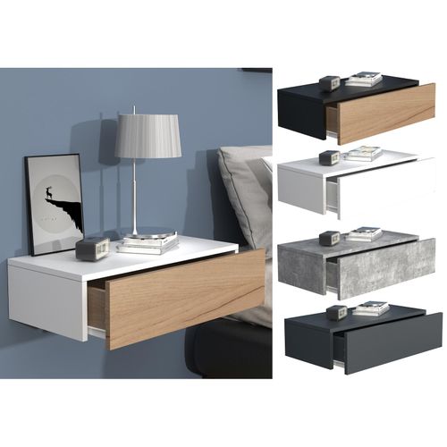 4051814418990 - Holz Wandschublade Nachtschrank Wandboard Schublade Konsole Nachttisch Usal M 60 cm (Farbe Schwarz Honig-Eiche) 4051814418990 - Holz Wandschublade Nachtschrank Wandboard Schublade Konsole Nachttisch Usal M 60 cm (Farbe Schwarz Honig-Eiche)
